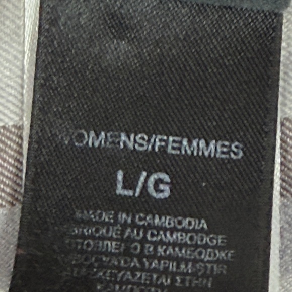 The North Face Cabincore Casual Plaid Long Sleeve Snap Front Shirt Large Grey - Picture 7 of 15